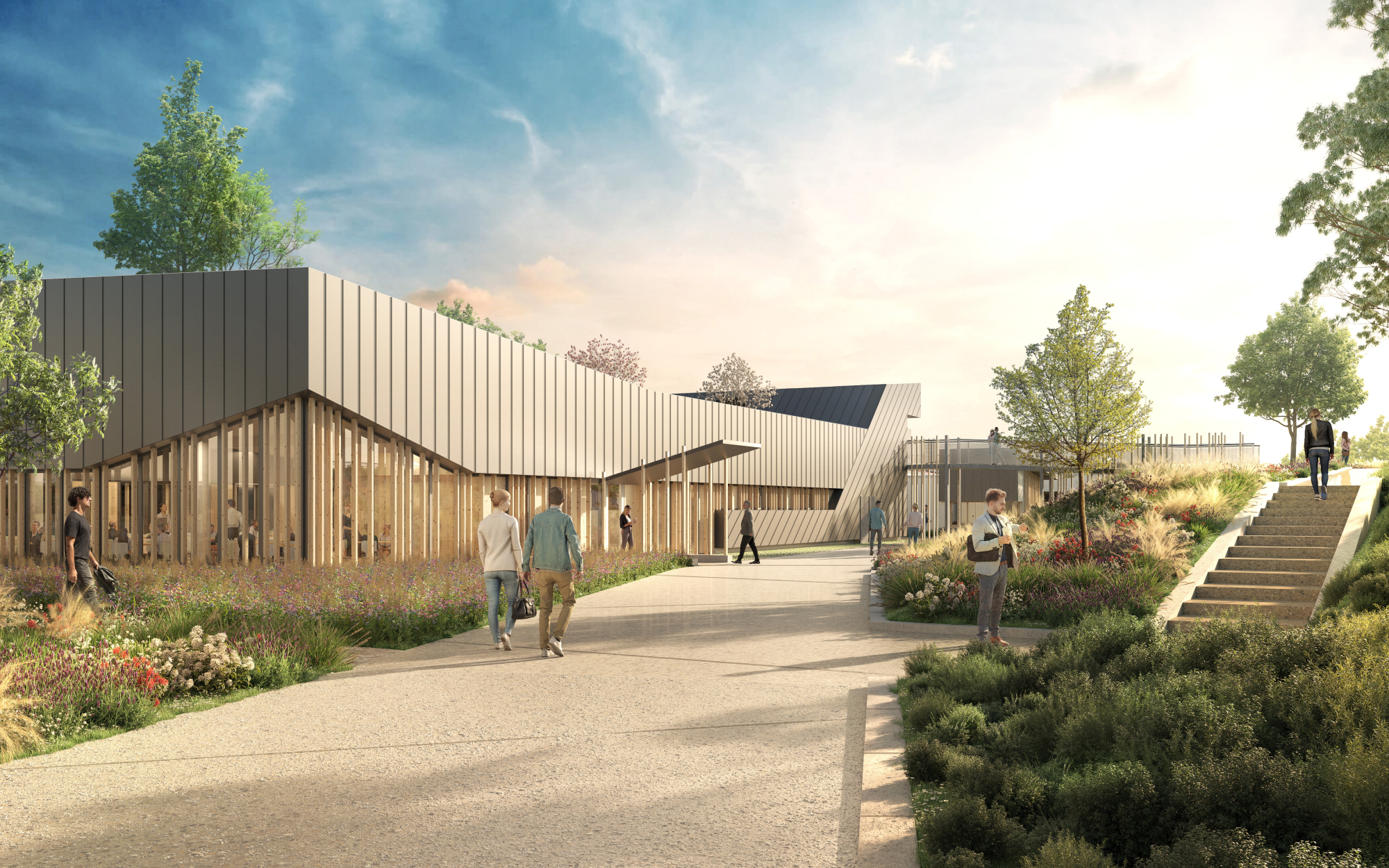 CBXS architectes à Lyon - gymnase jean bouveri, Montceau les mines, terre de jeux, jeux olympiques 2024